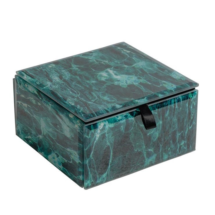Шкатулка Turquoise Smoke Cube Бирюзовый Шкатулка Turquoise Smoke Cube Бирюзовый в Волгограде | Loft Concept