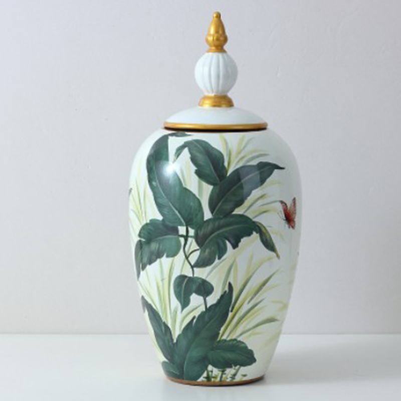 Ваза Vase Aina M Зеленый Белый Золотой Ваза Vase Aina M Зеленый Белый Золотой в Волгограде | Loft Concept
