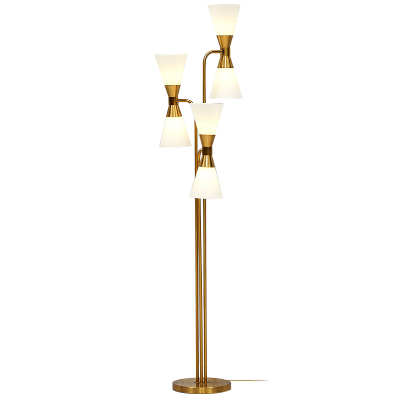 Торшер Fionn Floor lamp Белый Золотой Торшер Fionn Floor lamp Белый Золотой в Волгограде | Loft Concept