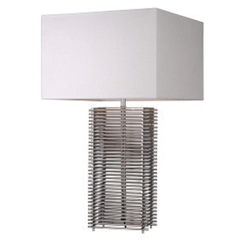 Настольная лампа Milburn Table Lamp Хром Белый Настольная лампа Milburn Table Lamp Хром Белый в Волгограде | Loft Concept
