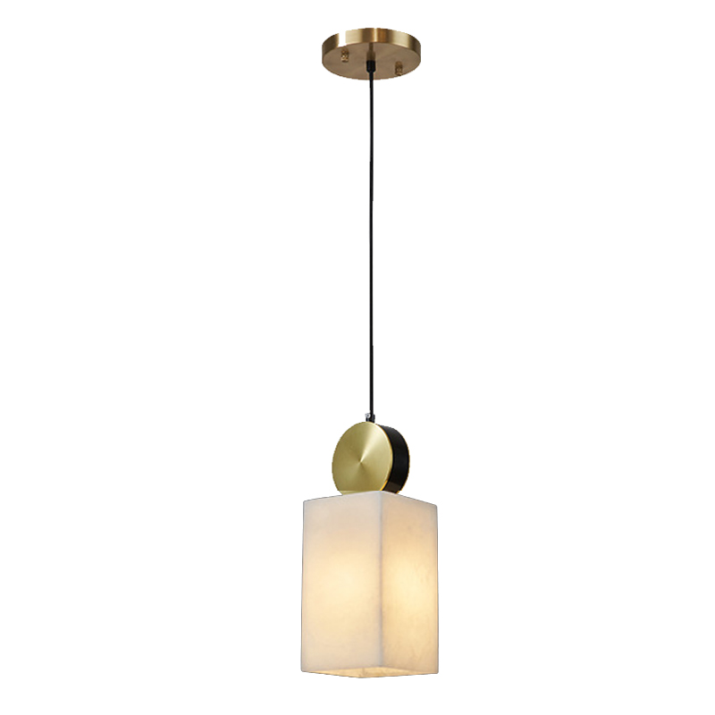 Подвесной светильник с прямоугольным мраморным плафоном Rectangular Marble Shade Золотой Подвесной светильник с прямоугольным мраморным плафоном Rectangular Marble Shade Золотой в Волгограде | Loft Concept