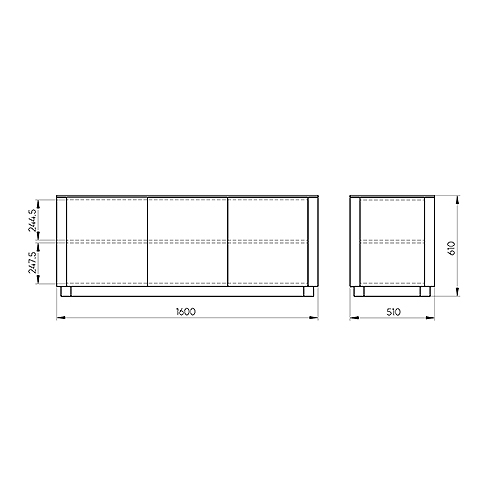 Тумба молочного цвета с 3-мя дверцами Tammi  в Волгограде