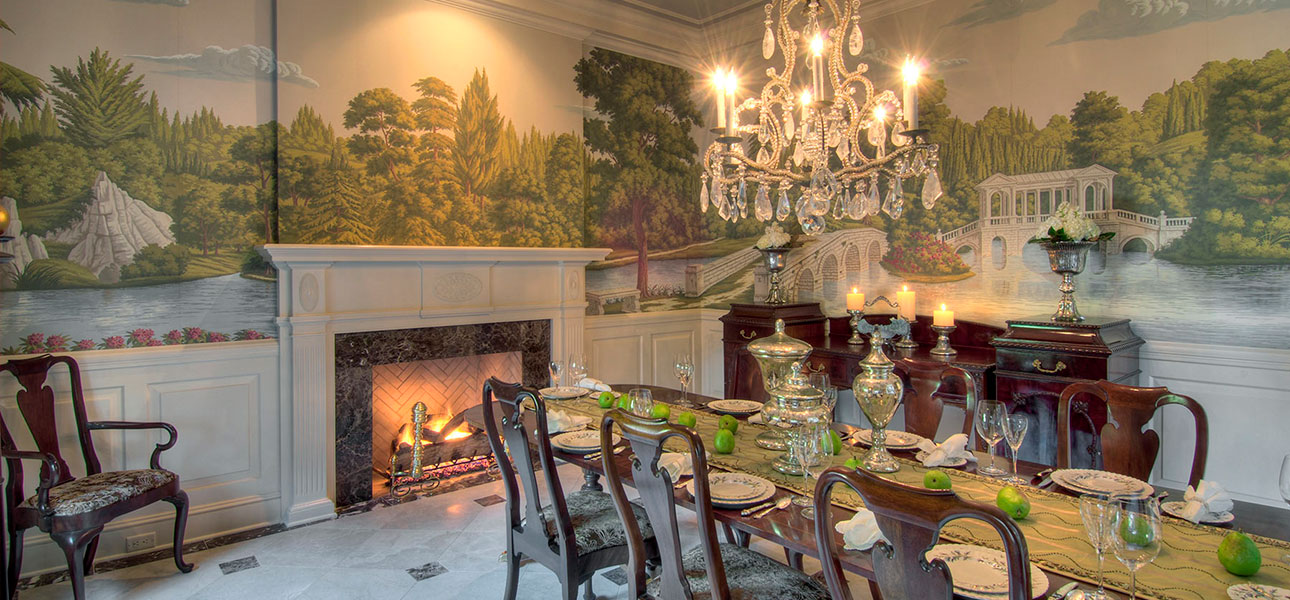 Обои ручная роспись English Landscape Special Colourway on scenic paper 2 - фото