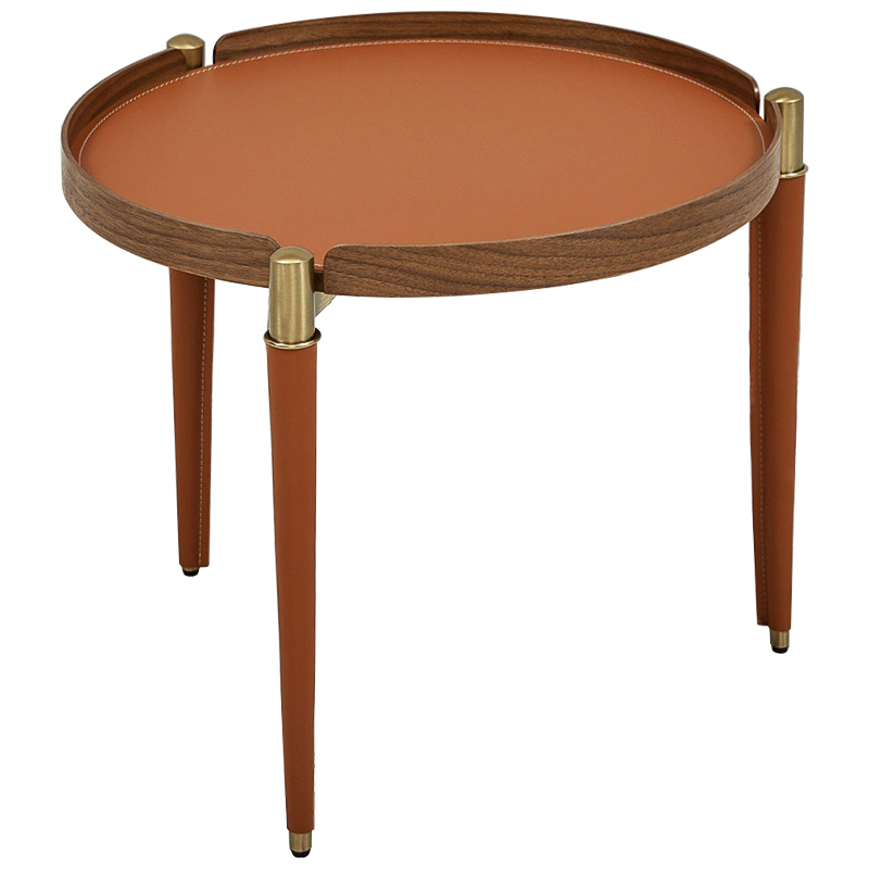 Кофейный стол Ferrey Round Table Side Оранжевый Золотой Кофейный стол Ferrey Round Table Side Оранжевый Золотой в Волгограде | Loft Concept