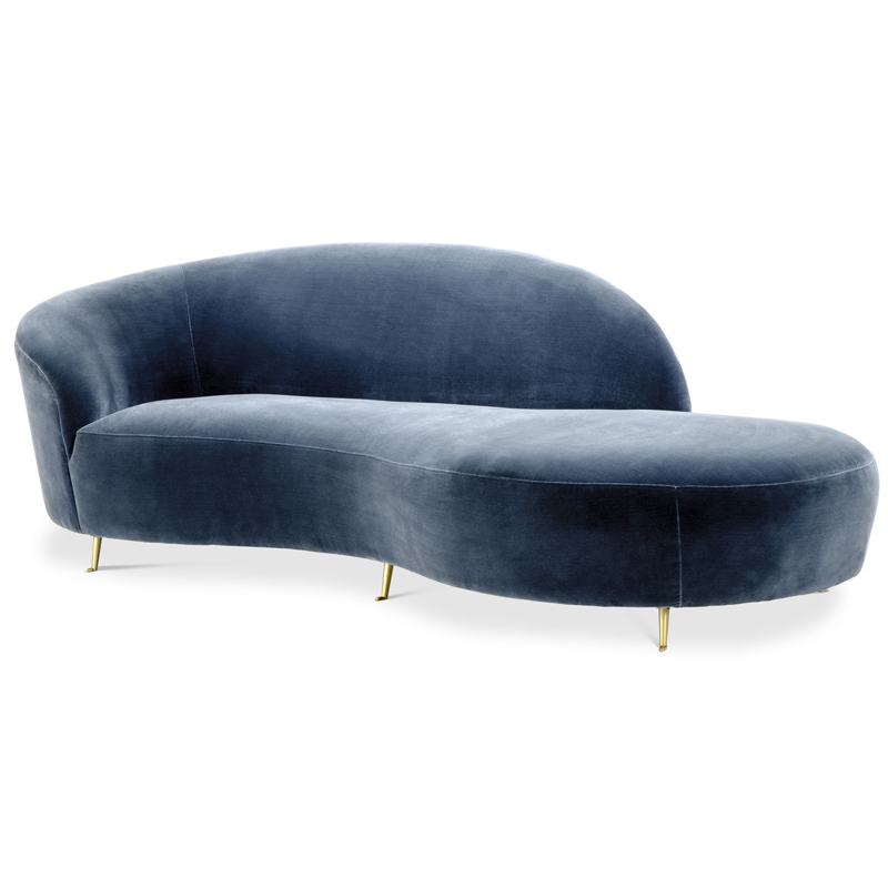 Кушетка Eichholtz Sofa Khan Синий Латунь Кушетка Eichholtz Sofa Khan Синий Латунь в Волгограде | Loft Concept