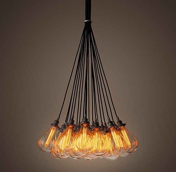 Подвесной светильник Glass Teardrop Pear 19 Черный Подвесной светильник Glass Teardrop Pear 19 Черный в Волгограде | Loft Concept