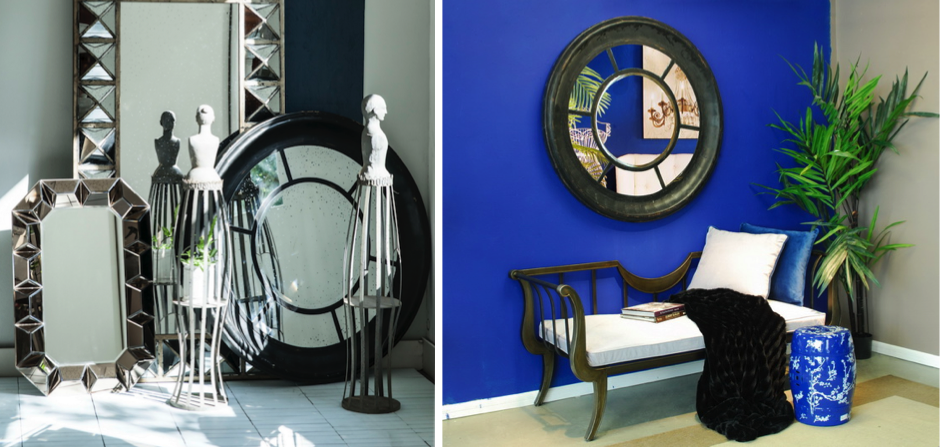Зеркало настенное состаренное Black Round Window Зеркало настенное состаренное Black Round Window - Loft-Concept в Волгограде