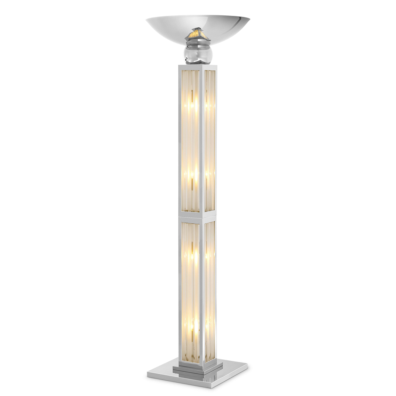 Торшер Eichholtz Floor Lamp Dorrell Никель Прозрачный Торшер Eichholtz Floor Lamp Dorrell Никель Прозрачный в Волгограде | Loft Concept