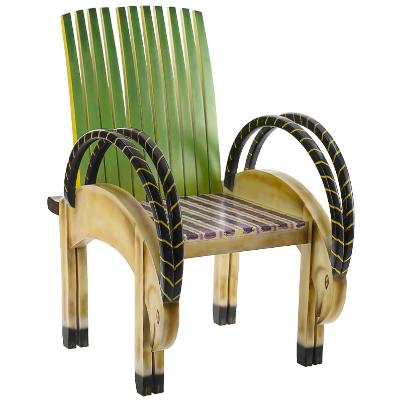 Кресло Oryx Armchair Зеленый Желтый Черный Мульти в Волгограде | Loft Concept 