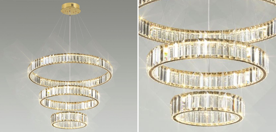 Люстра Хрустальная Ring Horizontal 3 кольца Люстра Хрустальная Ring Horizontal 3 кольца - Loft-Concept в Волгограде