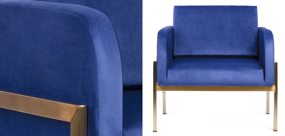 Кресло Velvet Ardmore Chair blue Кресло Velvet Ardmore Chair blue - Loft-Concept в Волгограде