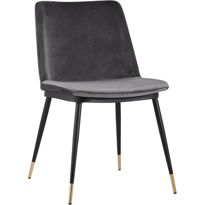 Стул Melissa Chair Серый Велюр Серый Черный Стул Melissa Chair Серый Велюр Серый Черный в Волгограде | Loft Concept