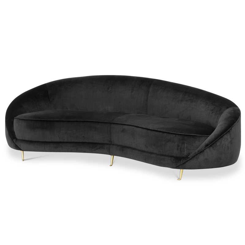 Диван Eichholtz Sofa Esmeralda Черный Латунь Диван Eichholtz Sofa Esmeralda Черный Латунь в Волгограде | Loft Concept