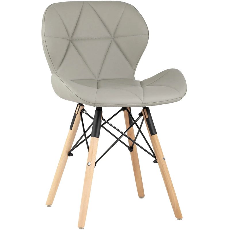 Стул Jeroen Chair Серая Экокожа Серый Древесина Черный Стул Jeroen Chair Серая Экокожа Серый Древесина Черный в Волгограде | Loft Concept