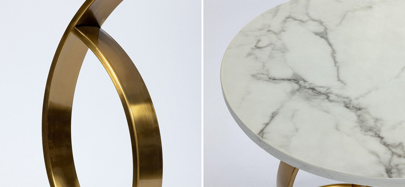 Круглый кофейный столик с мраморной столешницей Notes - фото
