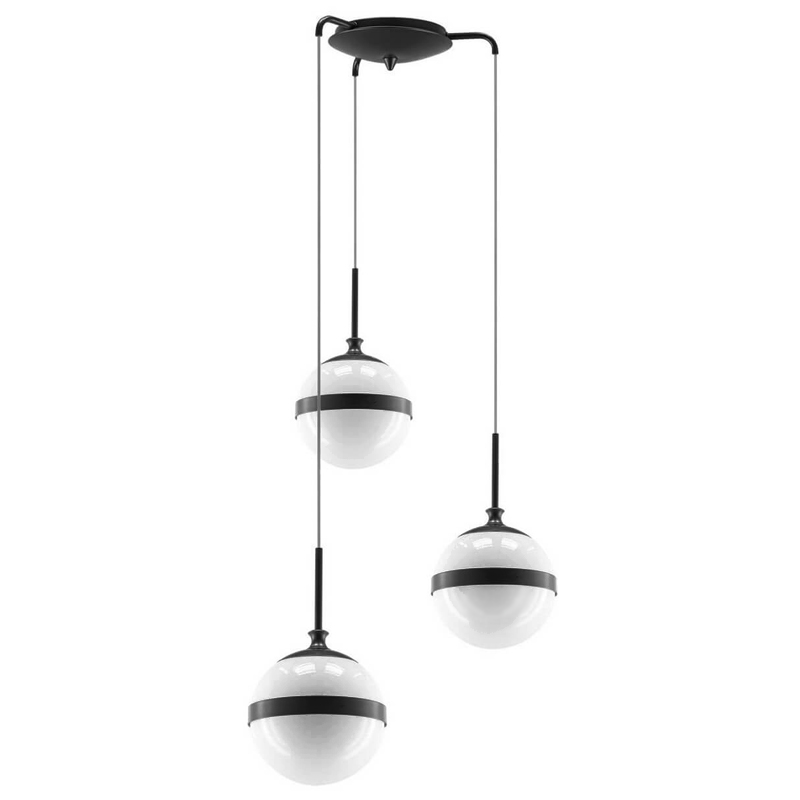 Подвесной светильник Peggy Single Pendant Light Темный хром Белый в Волгограде | Loft Concept 