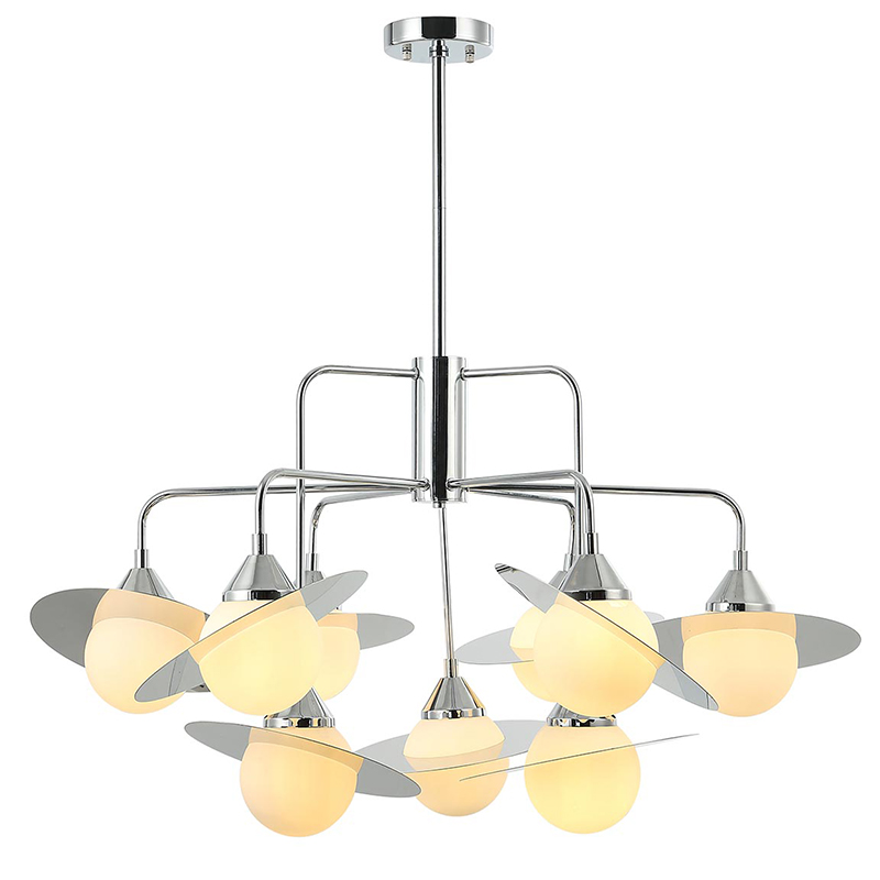 Люстра Phainon Chrome Chandelier 9 Хром Белый Люстра Phainon Chrome Chandelier 9 Хром Белый в Волгограде | Loft Concept