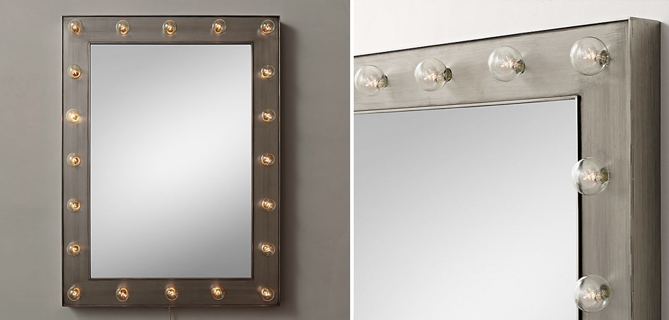Зеркало с подсветкой Restoration Hardware ILLUMINATED Mirror Pewter Зеркало с подсветкой Restoration Hardware ILLUMINATED Mirror Pewter - Loft-Concept в Волгограде