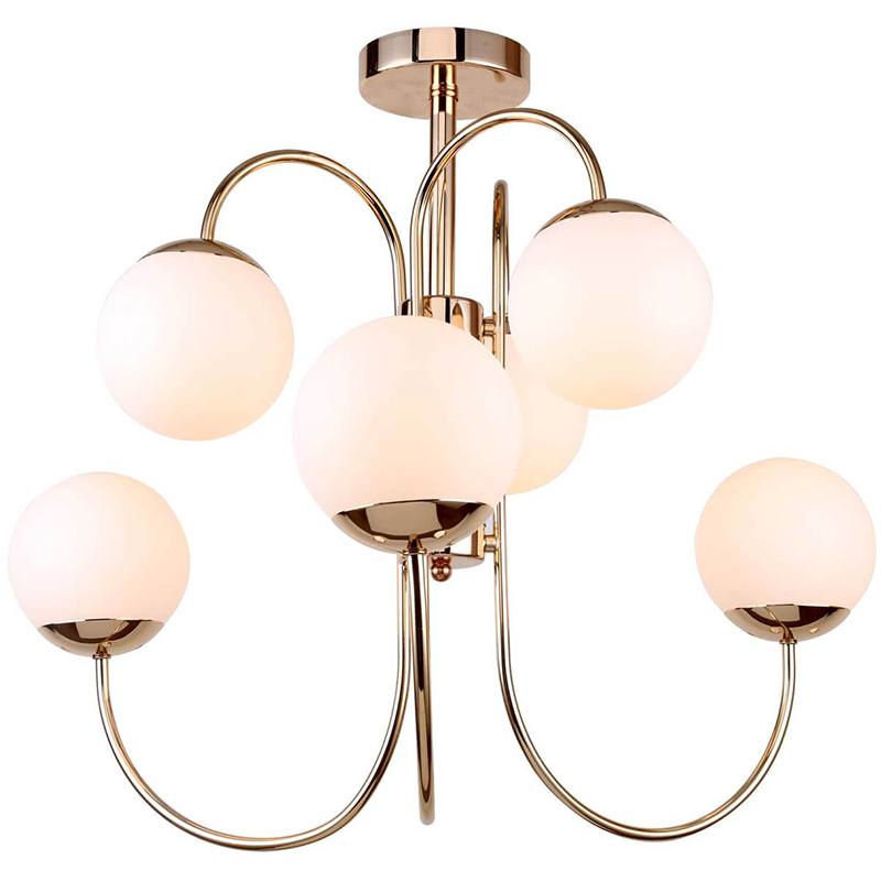 Люстра Amalthea Chandelier 6 Золотой Белый Люстра Amalthea Chandelier 6 Золотой Белый в Волгограде | Loft Concept