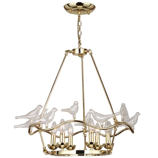 Люстра Dove Chandelier Glass Bird 6 Золотой Люстра Dove Chandelier Glass Bird 6 Золотой в Волгограде | Loft Concept