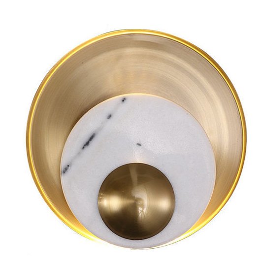 Бра Ginger & Jagger Pearl WALL LAMP round gold Латунь Белый Бра Ginger & Jagger Pearl WALL LAMP round gold Латунь Белый в Волгограде | Loft Concept