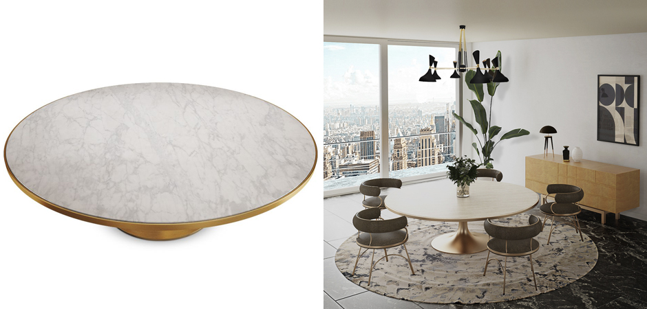 Обеденный стол Marble in Metal Dining Table - Loft-Concept в Волгограде