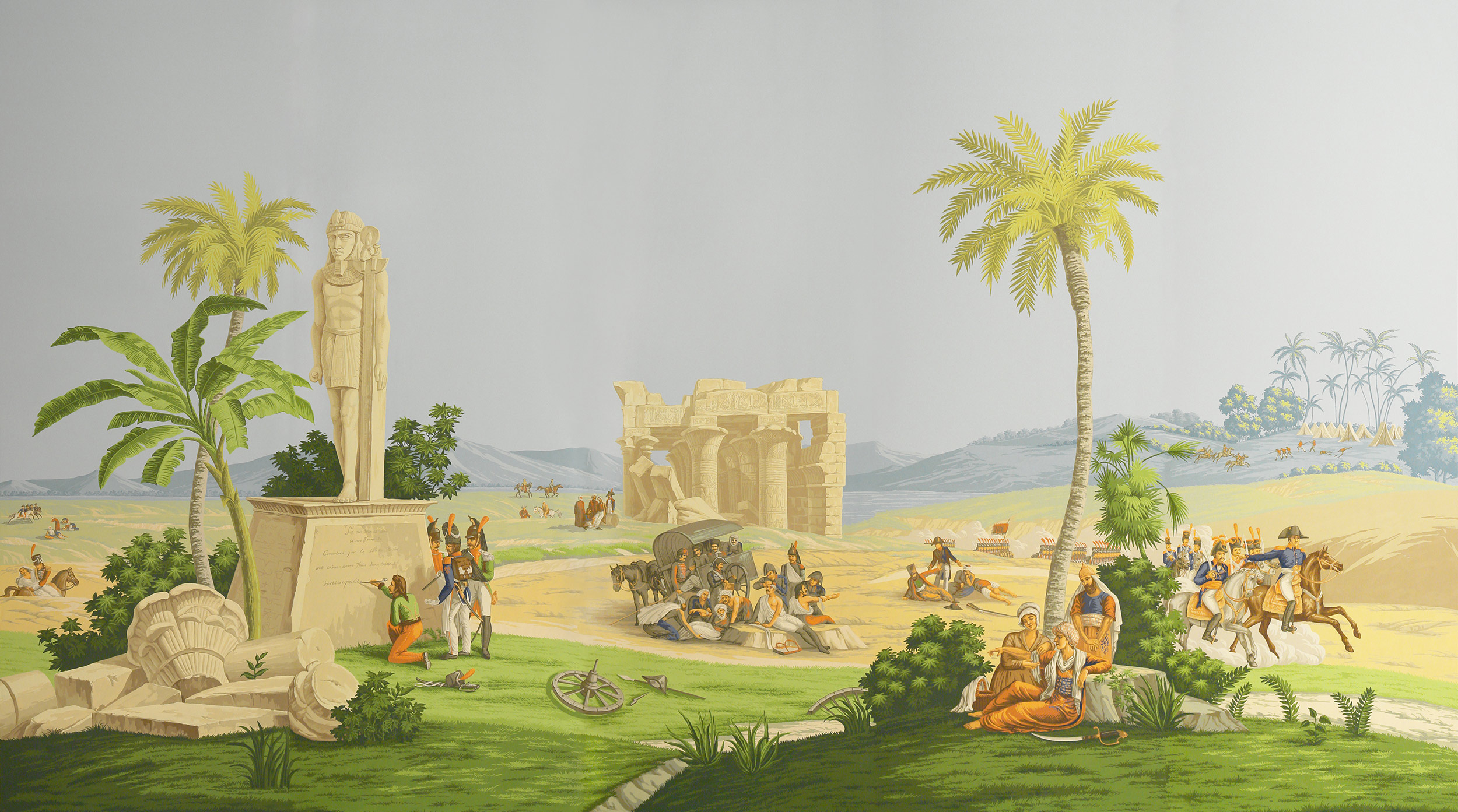 Обои ручная роспись Napoleon's Campaign in Egypt Velay on scenic paper Обои ручная роспись Napoleon's Campaign in Egypt Velay on scenic paper - постер Loft-Concept в Волгограде