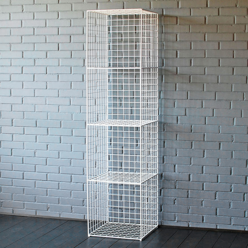 Стеллаж Kynan Industrial Metal Rust Rack Белый в Волгограде | Loft Concept 