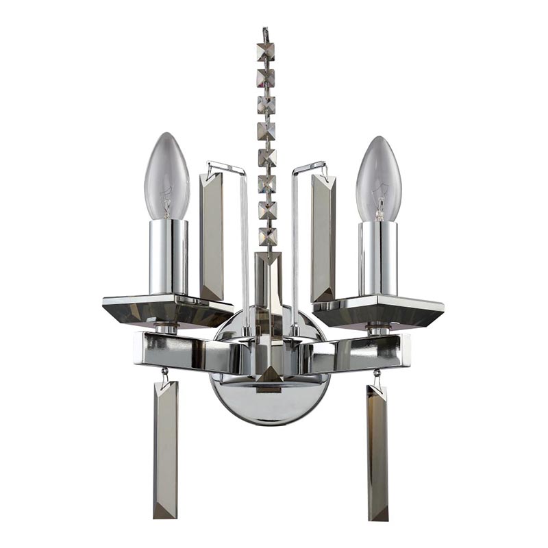 Бра Vivien Crystal Chrome Wall Lamp Хром Серый Бра Vivien Crystal Chrome Wall Lamp Хром Серый в Волгограде | Loft Concept
