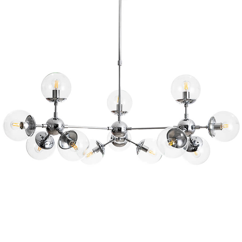 Люстра Modo Chandelier Chrome 12 Хром Прозрачный Люстра Modo Chandelier Chrome 12 Хром Прозрачный в Волгограде | Loft Concept