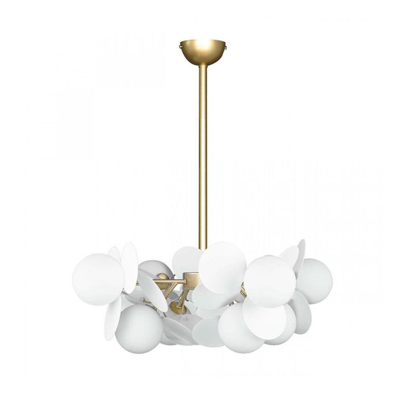 Люстра MATISSE Chandelier White 8 ламп Белый Золотой Люстра MATISSE Chandelier White 8 ламп Белый Золотой в Волгограде | Loft Concept