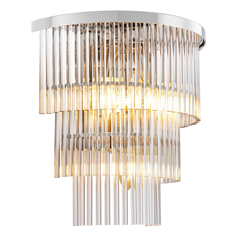 Бра Eichholtz Wall Lamp East Nickel Никель Прозрачное Стекло Бра Eichholtz Wall Lamp East Nickel Никель Прозрачное Стекло в Волгограде | Loft Concept