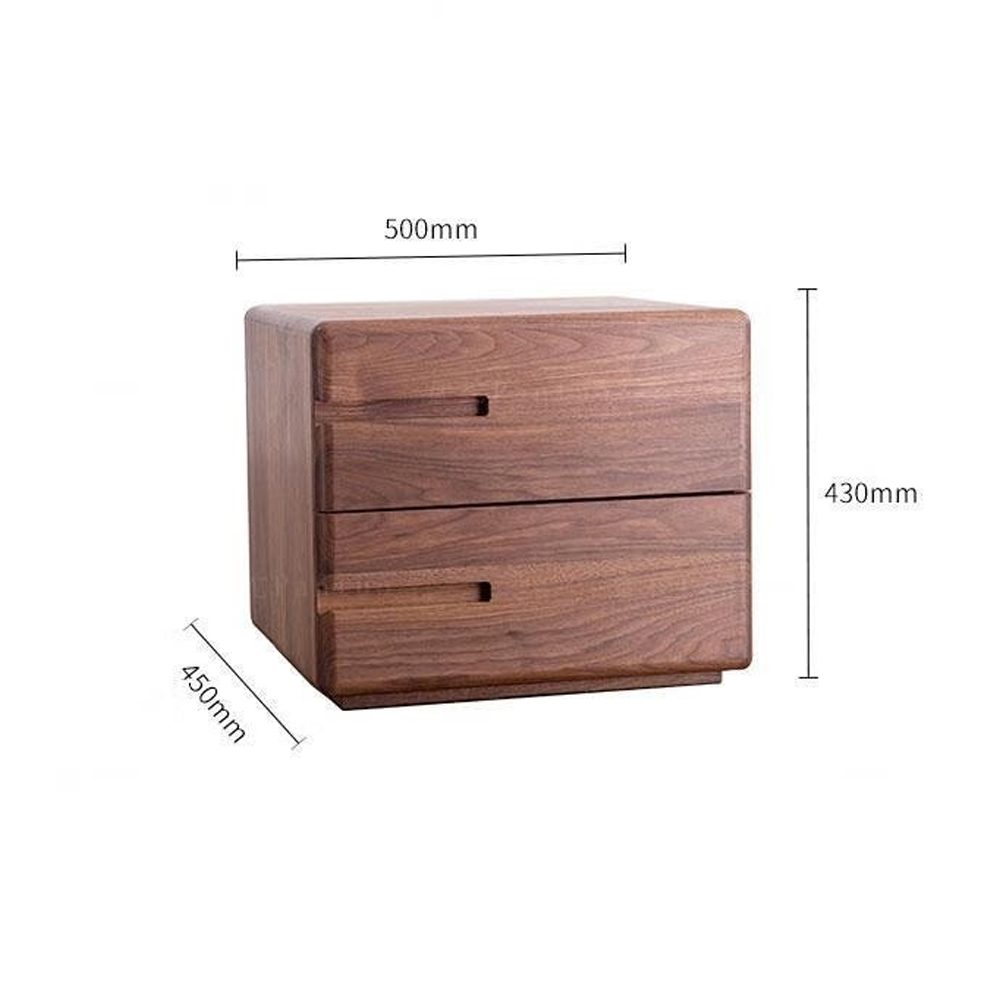 Прикроватный столик деревянный с 2-мя ящиками Moon Walnut Furniture Прикроватный столик деревянный с 2-мя ящиками Moon Walnut Furniture в Волгограде