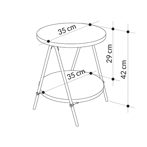 Стол приставной с 2-мя круглыми белыми столешницами ESSEL SIDE TABLE WHITE Стол приставной с 2-мя круглыми белыми столешницами ESSEL SIDE TABLE WHITE в Волгограде