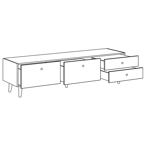 Длинная ТВ-тумба с принтом на ящиках Elise TV Stand Длинная ТВ-тумба с принтом на ящиках Elise TV Stand в Волгограде