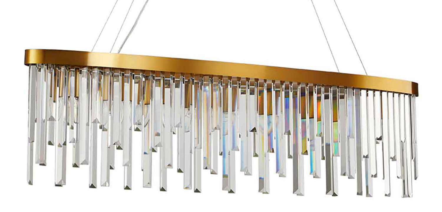 Люстра Bennett Oval Chandelier gold - фото