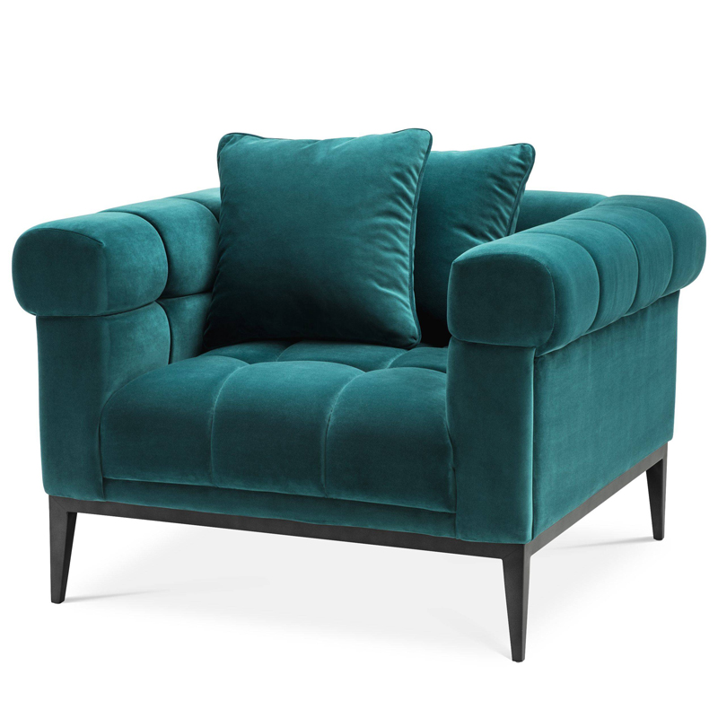 Кресло Eichholtz Chair Aurelio sea green Бирюзовый Черный Кресло Eichholtz Chair Aurelio sea green Бирюзовый Черный в Волгограде | Loft Concept