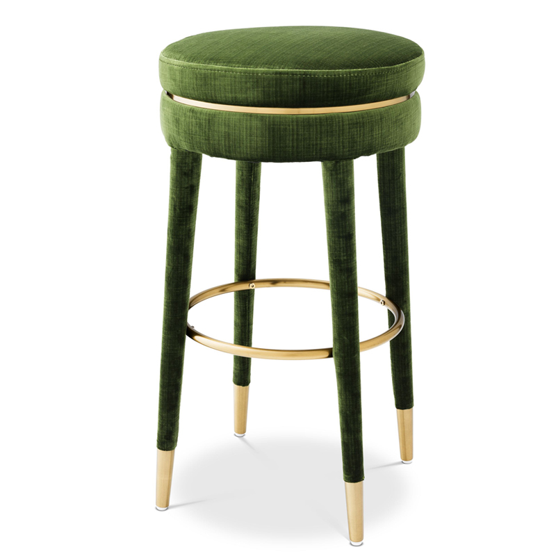 Барный стул Eichholtz Bar Stool Parisian green Зеленый Латунь Барный стул Eichholtz Bar Stool Parisian green Зеленый Латунь в Волгограде | Loft Concept
