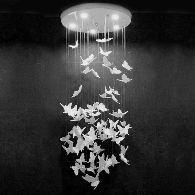 Люстра Night Butterflies Chandelier Белый Люстра Night Butterflies Chandelier Белый в Волгограде | Loft Concept