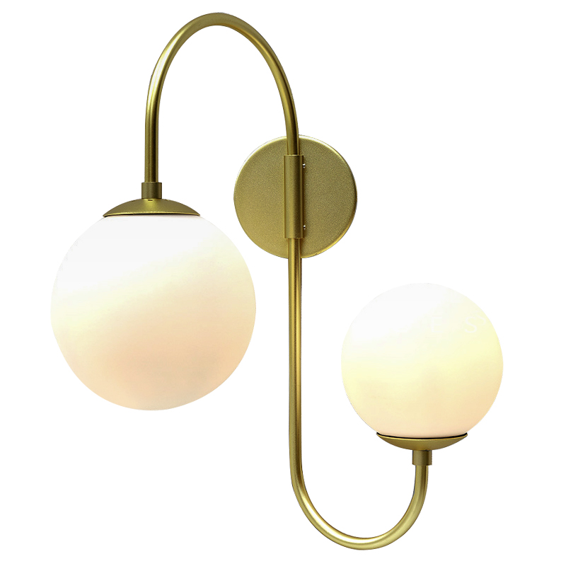 Бра Gooseneck Pelle Gold Wall Lamp Золотой Белый Бра Gooseneck Pelle Gold Wall Lamp Золотой Белый в Волгограде | Loft Concept