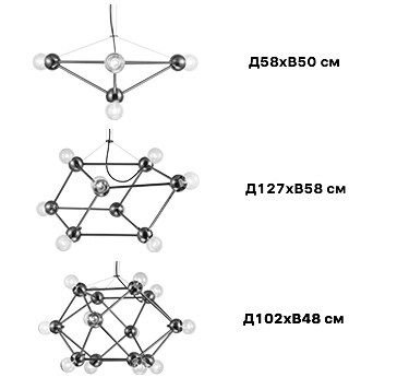 Люстра Molecule Gold Chandelier Люстра Molecule Gold Chandelier в Волгограде