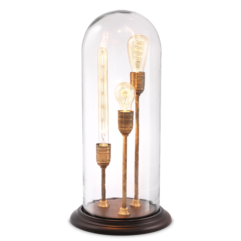 Настольная лампа Eichholtz Table Lamp Spance Черный Винтажная латунь Прозрачный Настольная лампа Eichholtz Table Lamp Spance Черный Винтажная латунь Прозрачный в Волгограде | Loft Concept