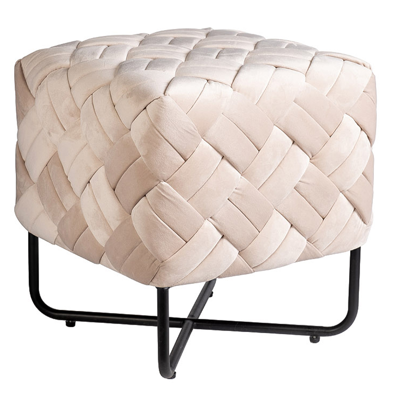 Пуф Cadice Pouf Бежевый Черный в Волгограде | Loft Concept 