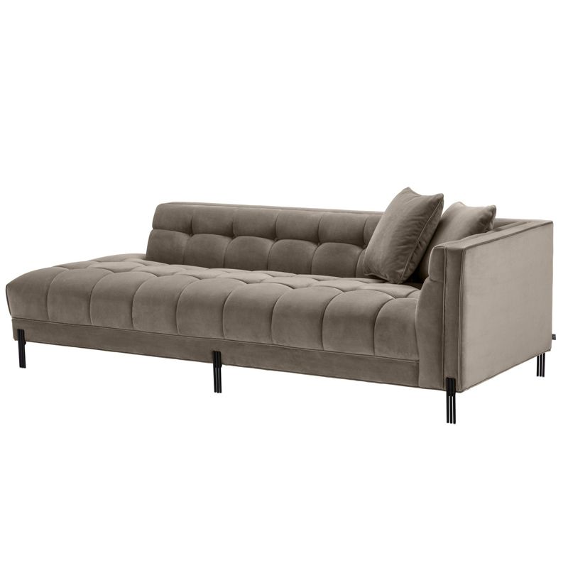 Кушетка Eichholtz Lounge Sofa Sienna Right greige Бежево-серый Темная бронза Кушетка Eichholtz Lounge Sofa Sienna Right greige Бежево-серый Темная бронза в Волгограде | Loft Concept