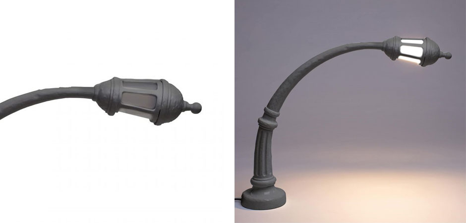 Настольная лампа Seletti Street Lamp Grey Настольная лампа Seletti Street Lamp Grey - Loft-Concept в Волгограде