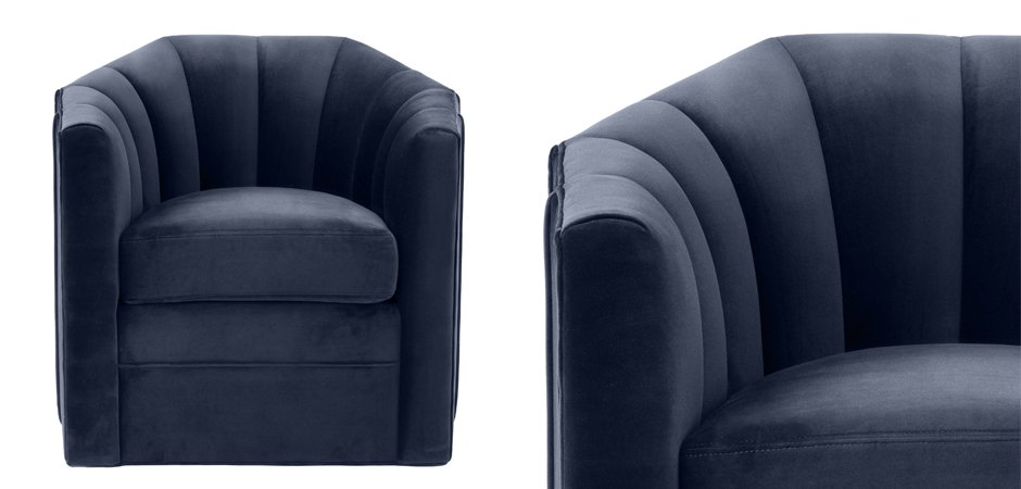 Кресло Eichholtz Chair Delancey Midnight Blue Кресло Eichholtz Chair Delancey Midnight Blue - Loft-Concept в Волгограде