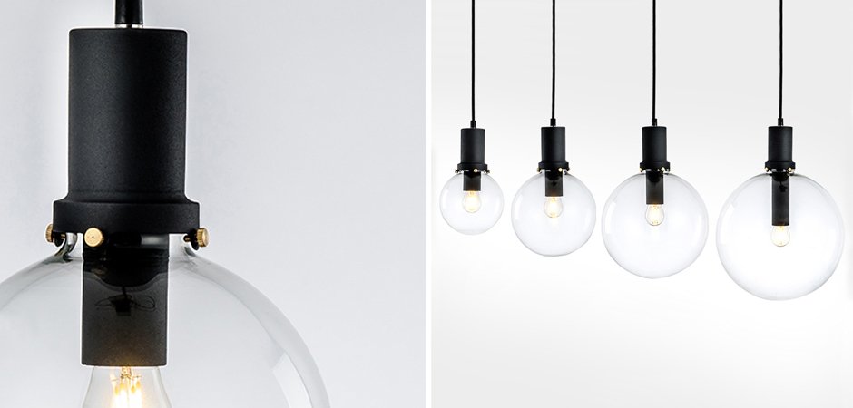 Подвесной светильник Glass Globe Black Подвесной светильник Glass Globe Black - Loft-Concept в Волгограде