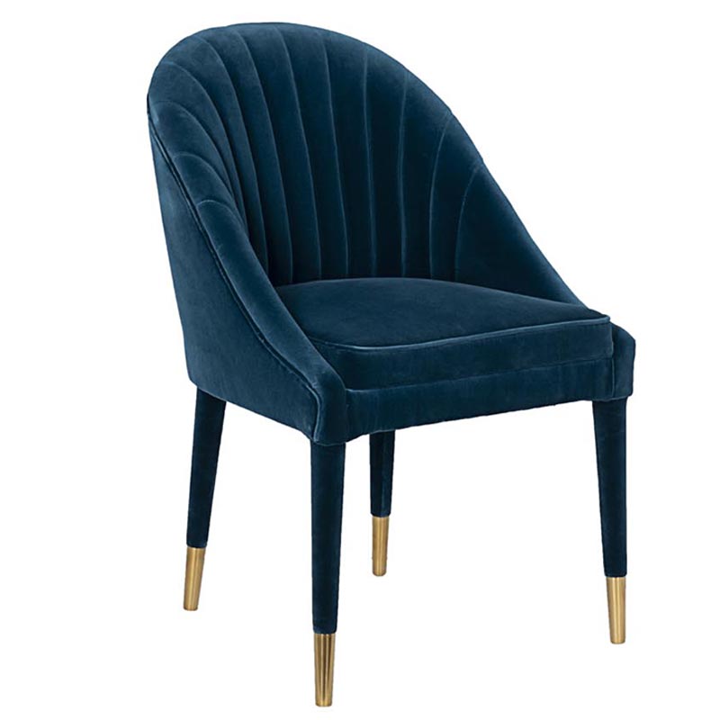 Стул Walton Chair blue velor Синий Золотой Стул Walton Chair blue velor Синий Золотой в Волгограде | Loft Concept