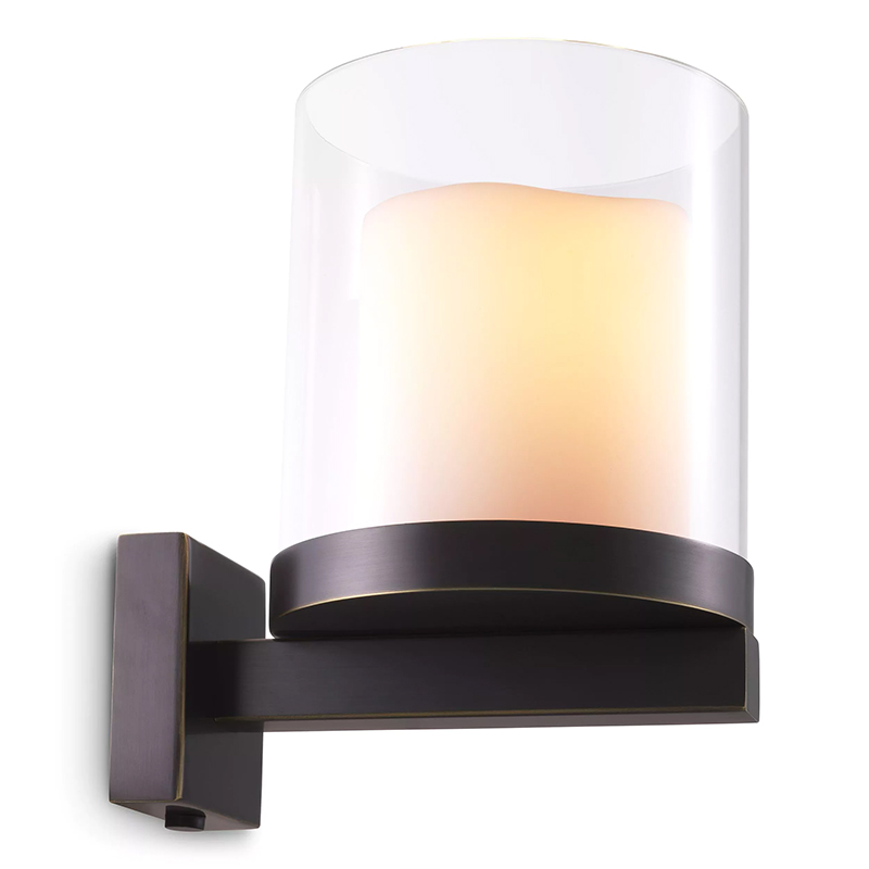 Бра Eichholtz Wall Lamp Donovan Bronze Черный Темная бронза Прозрачное Стекло Белый Бра Eichholtz Wall Lamp Donovan Bronze Черный Темная бронза Прозрачное Стекло Белый в Волгограде | Loft Concept