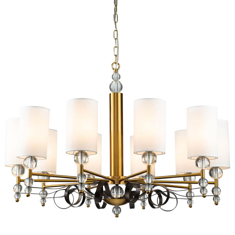 Люстра Annelies Chandelier 10 Золотой Черный Белый Люстра Annelies Chandelier 10 Золотой Черный Белый в Волгограде | Loft Concept